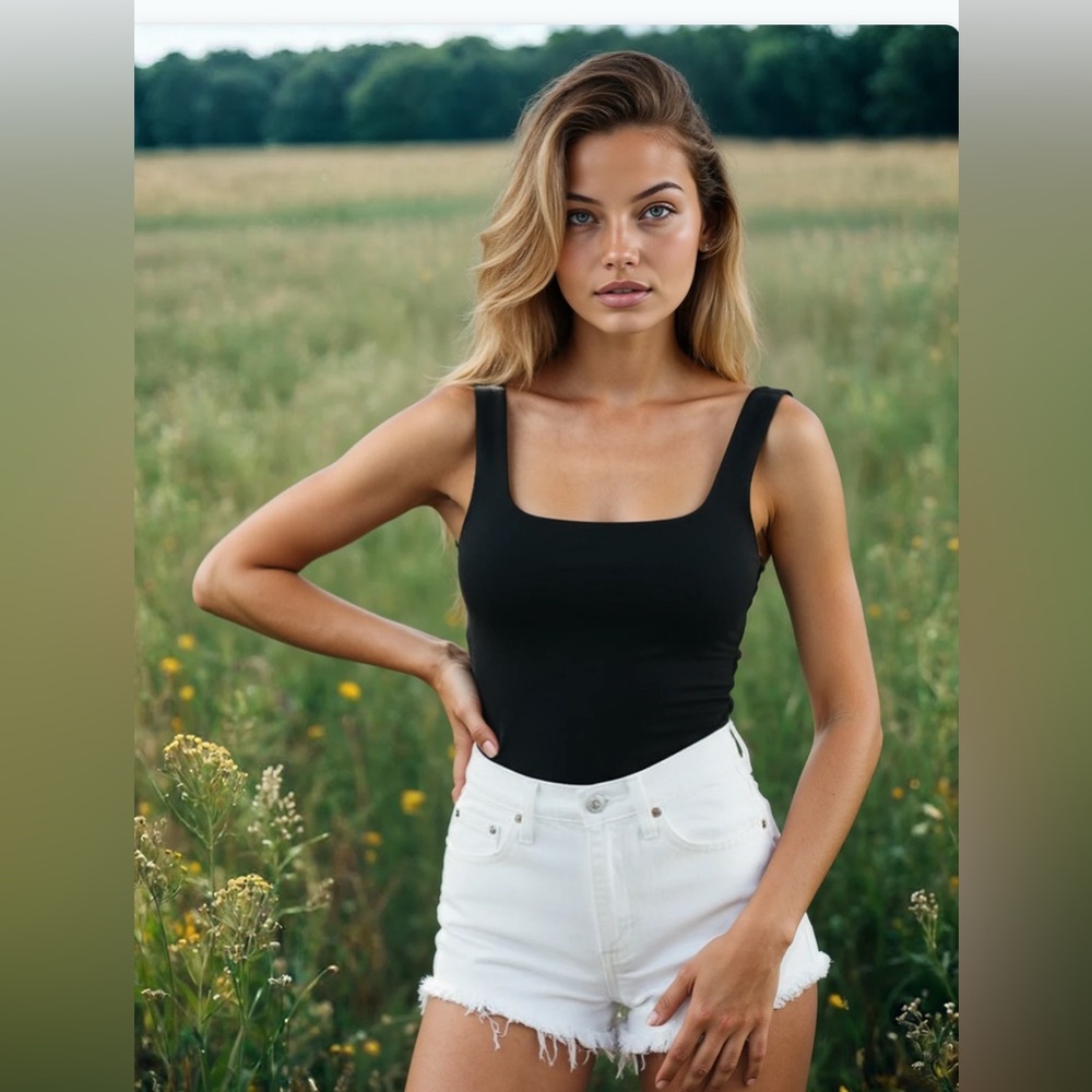 Levi Strauss White Denim Shorts